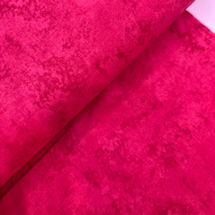 Coton Large Courtepointe Marbré Cerise