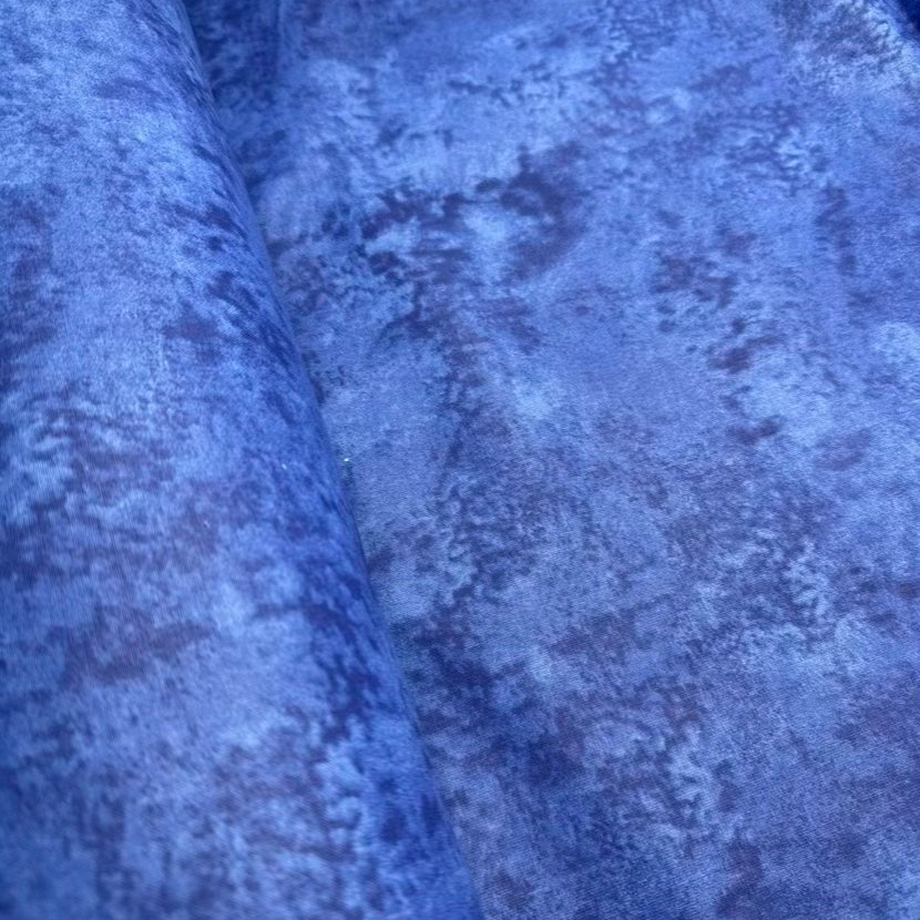 Coton Large Courtepointe Marbré Royal