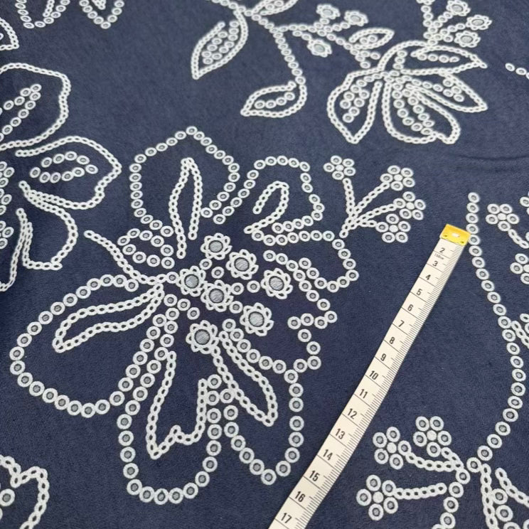 Denim Texturé 910 Bleu Foncé