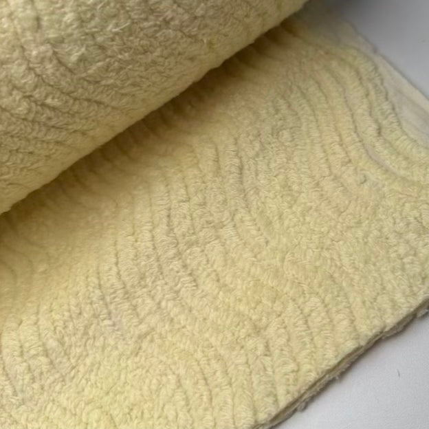 Coton Chenille Jaune (plis salis)