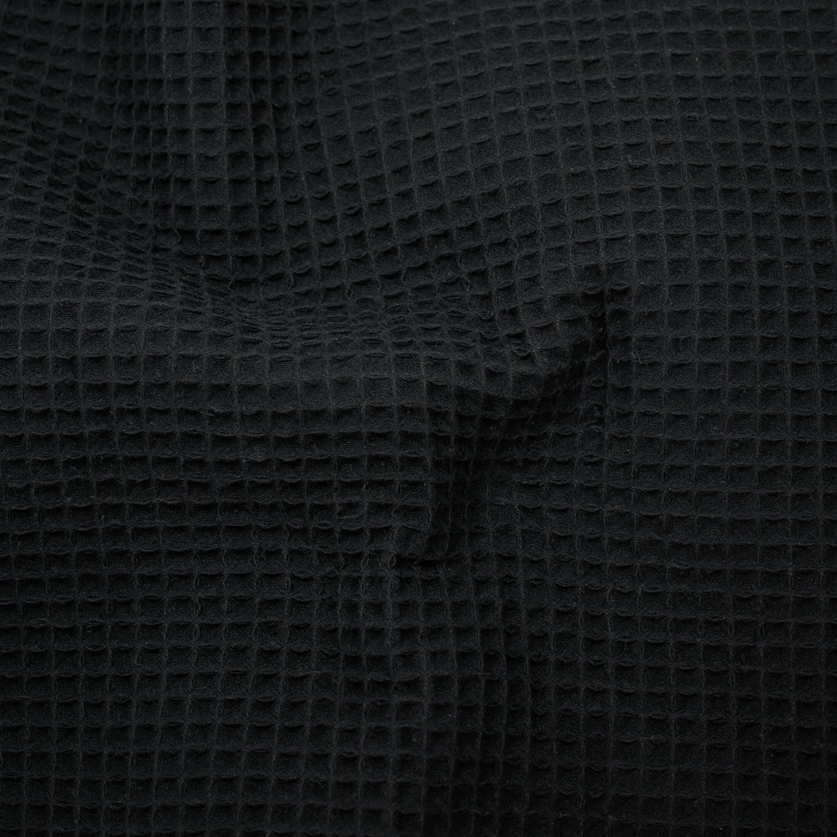 Coton Gaufré Organique Noir 02