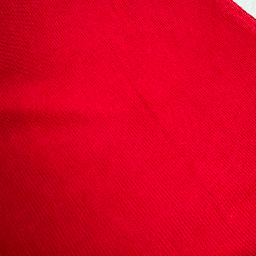 Velour Côtelé 1x1 Rouge