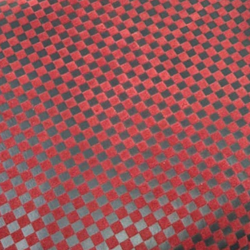 Suède Damier Bourgogne