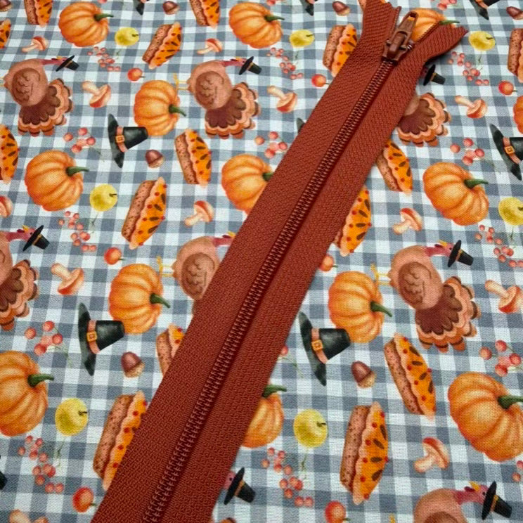 Fermeture Éclair Non-Séparable 8,5po,Rouille