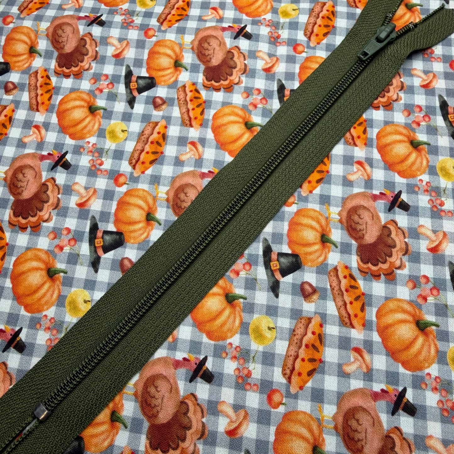 Fermeture Éclair Non-Séparable 8,5po, Kakhi