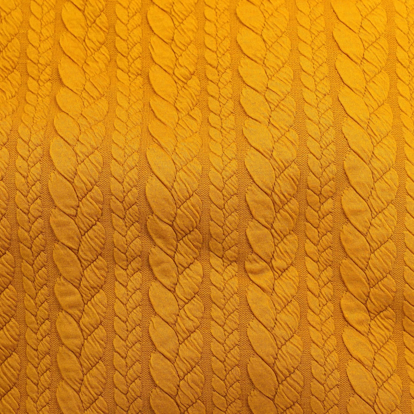 Matelassé Cable Twist Moutarde 07