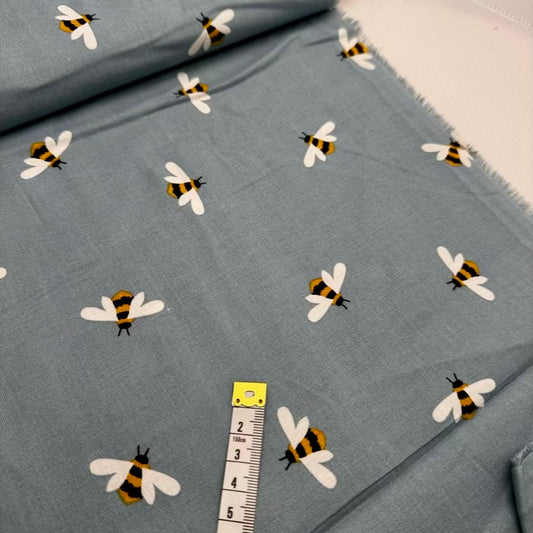 Coton Imprimé Léger 408 (bleu gris)