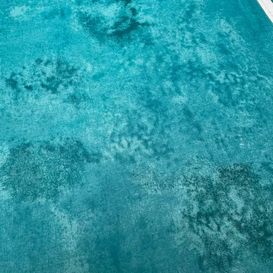 Coton Large Courtepointe Marbré Aqua