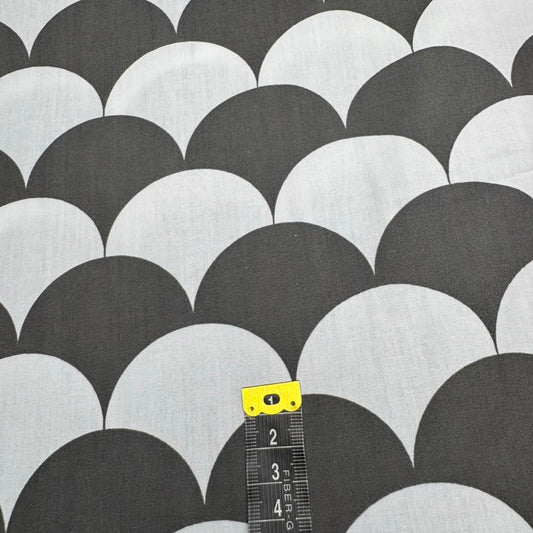 Coton Large Courtepointe Blanc Quartier Charcoal