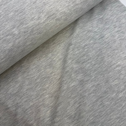 Jersey Coton Gris Pâle Chiné