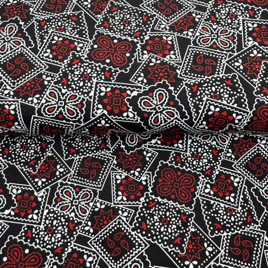 Black Cotton Bandanas