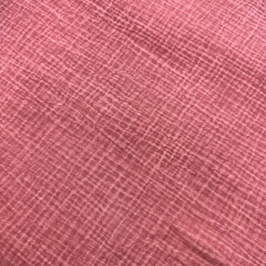 Double Gauze Lavé à la Pierre Rose