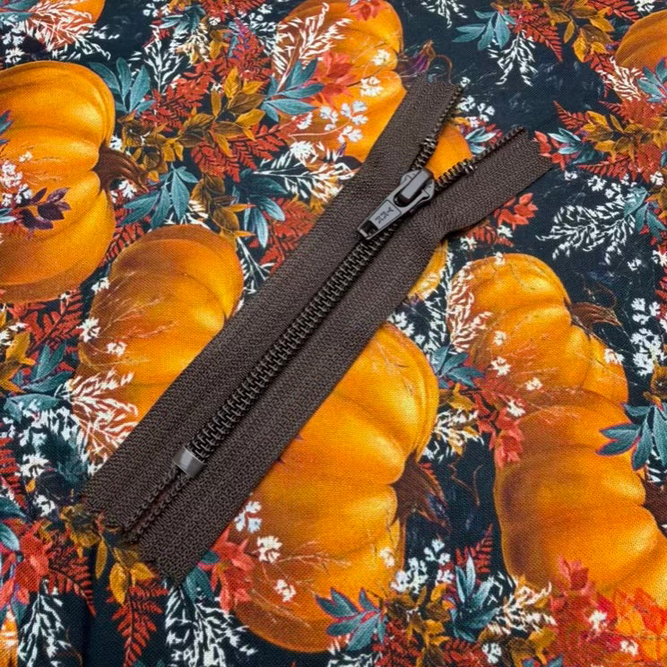 Non-Separating Zipper 4.5", #5 coil, Brown