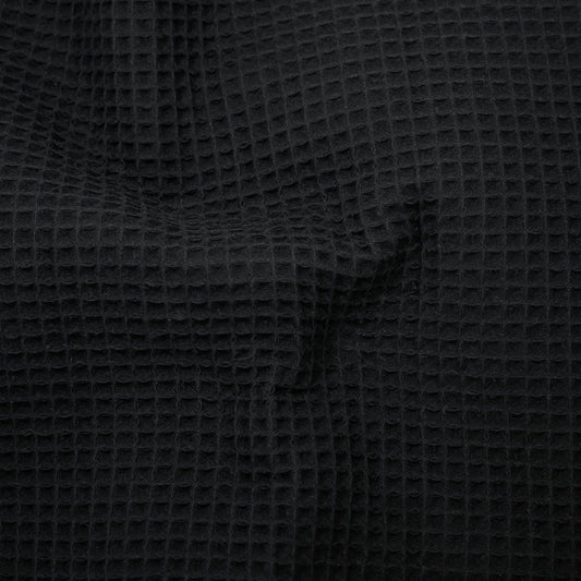 Coton Gaufré Organique Noir 02