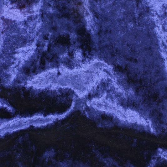 Velours Panné Extensible Marine