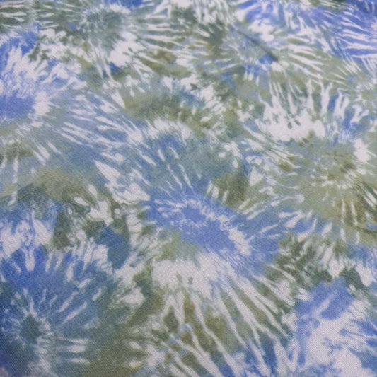 French Terry Tie Dye Bleu