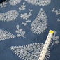 Denim Texturé Painsley Bleu Moyen