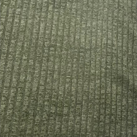 Tricot Rib Kaki Chiné