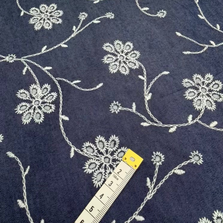 Denim Texturé 913 Bleu Foncé