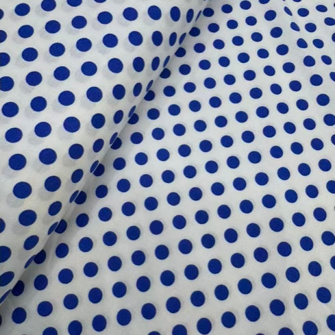 Royal/White Polka Dot Cotton