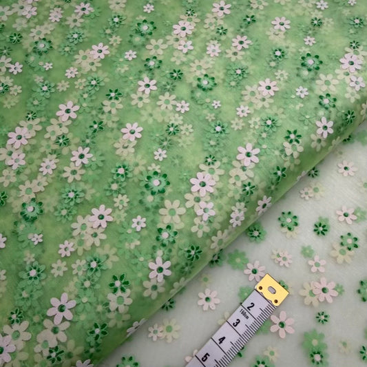 Organza Fleurs Vertes