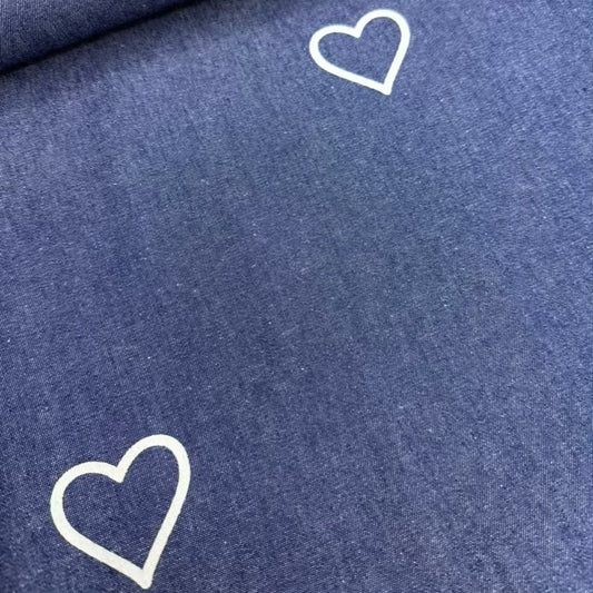 Denim Bleu Coeurs