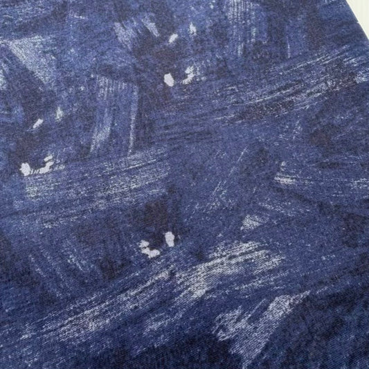 Coton Marbré Marine