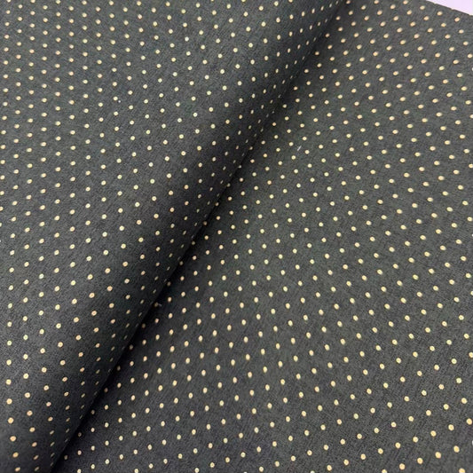 Coton Pois Or/Vert