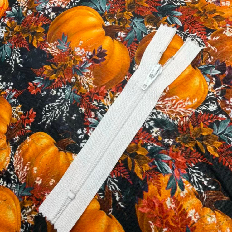 Fermeture Éclair Non-Séparable 4,5po, 3 coil, Blanc