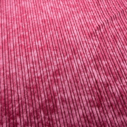 Velour Côtelé Marbré Framboise 06