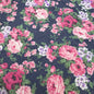 Jersey Polyester Floral Pink/Denim