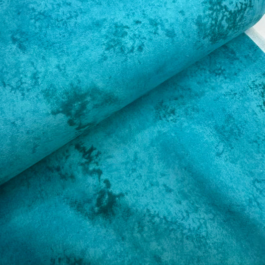 Coton Large Courtepointe Marbré Aqua