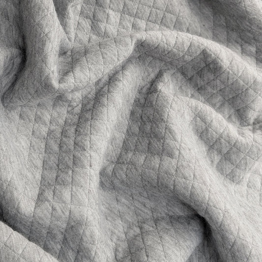 Matelassé Carrés Gris Chiné