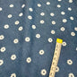 Denim Texturé Petites Fleurs Bleu Moyen