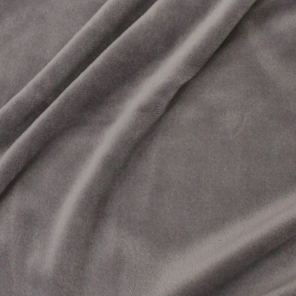 Minky Velour Extensible Gris