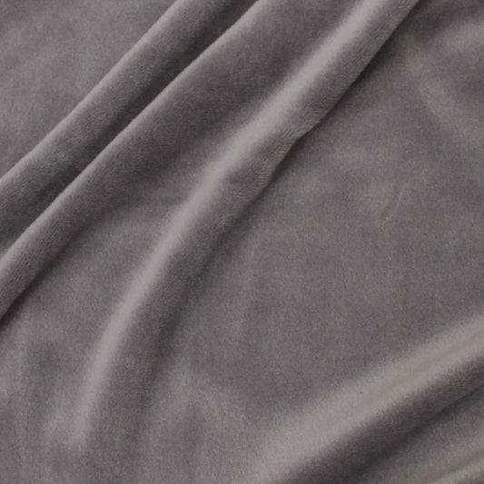 Minky Velour Extensible Gris