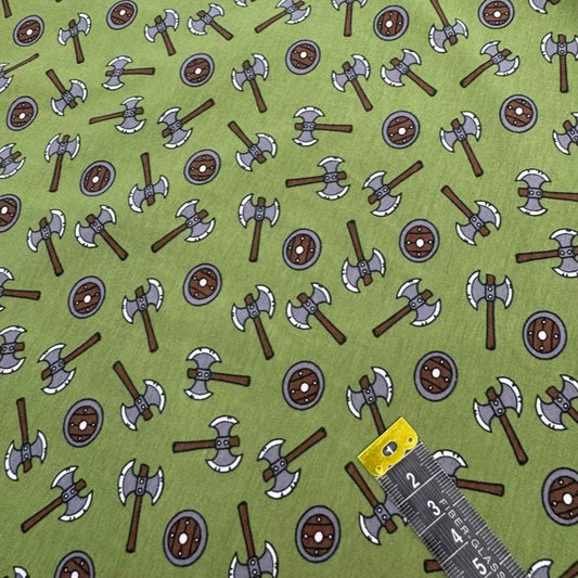 Jersey Coton Haches Vert