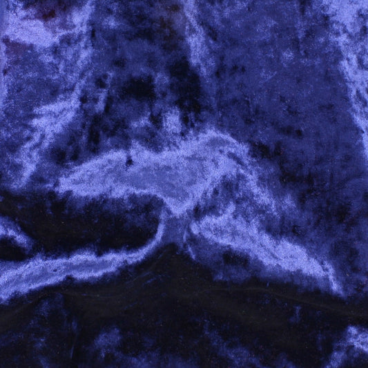 Velours Panné Extensible Marine