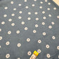 Denim Texturé Petites Fleurs Bleu Pâle