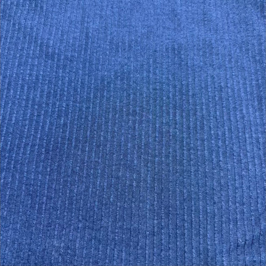 Tricot Rib Bleu Chiné