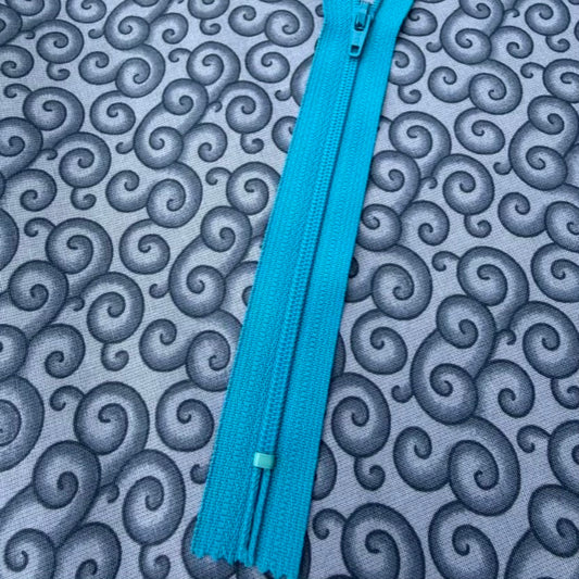 Fermeture Éclair Non-Séparable 6,5po Aqua