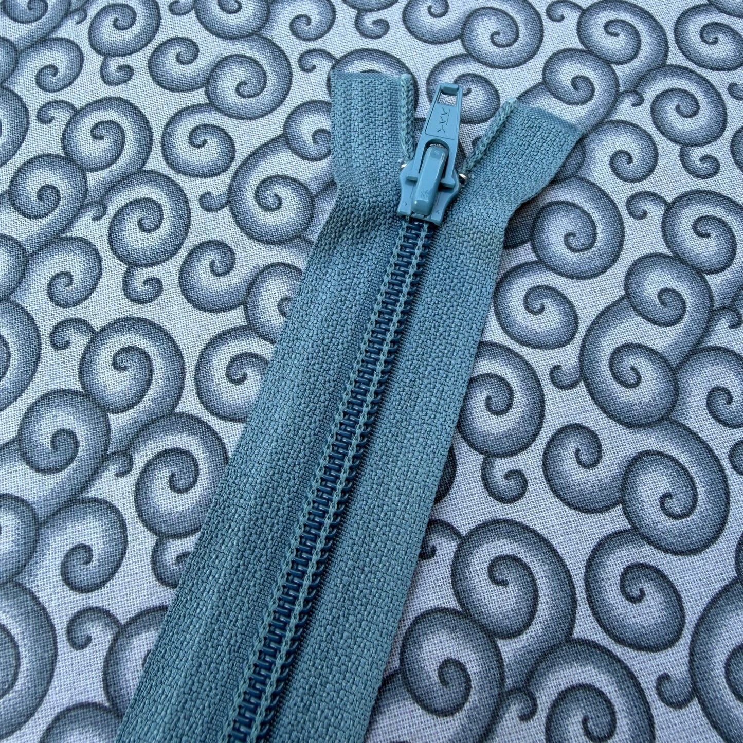 Fermeture Éclair Séparable 27,5po Bleu Gris