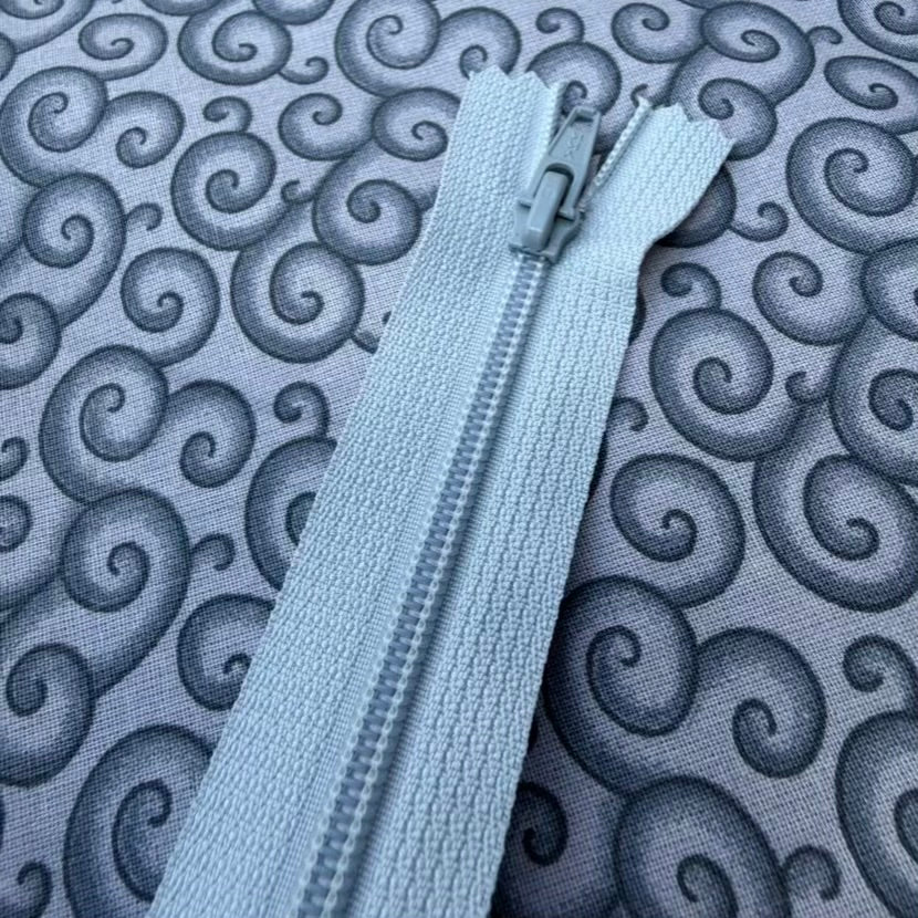 Fermeture Éclair Non-Séparable 12po Gris