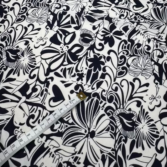 DTY Fleurs Blanc/Marine