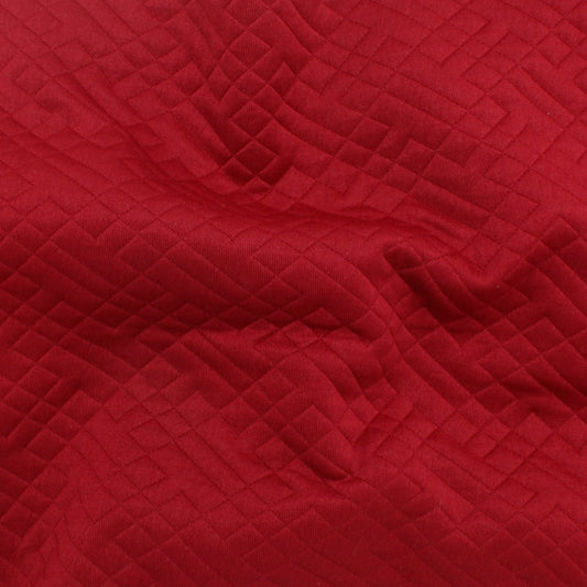 Matelassé Géometrique Rouge 01