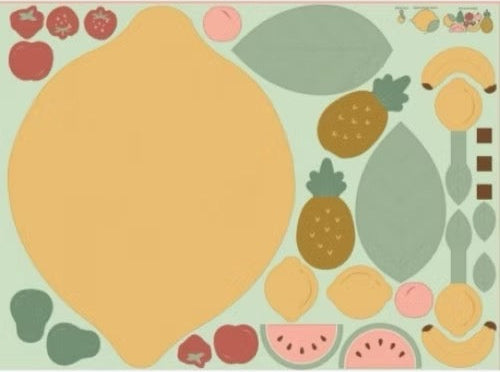 Coton Européen Panneau Fruits